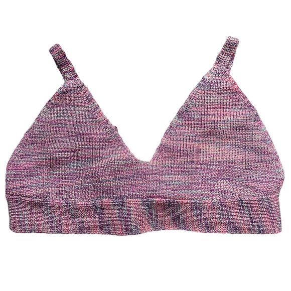 Wild fable size large pink & purple Triangle Cup Sweater Tiny Tank Top NWT - Picture 4 of 8